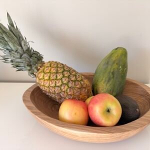 Grosse Obstschale aus Eichenholz